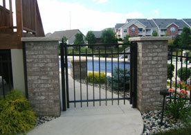 Custom ornamental iron gate